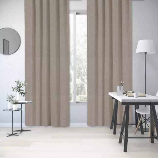 Штора на ленте Inspire Arona 200x280 см цвет бежевый