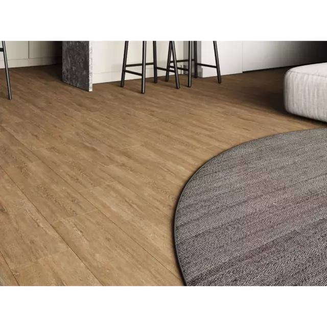 Глазурованный керамогранит Cersanit Karro 17139 18.5x59.8 см 1.216 м² матовый цвет коричневый рельеф — изображение 3