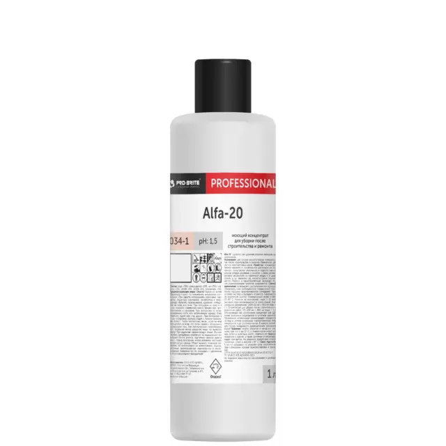 Концентрат для уборки после строительства и ремонта Pro-Brite Alfa-20 1 л