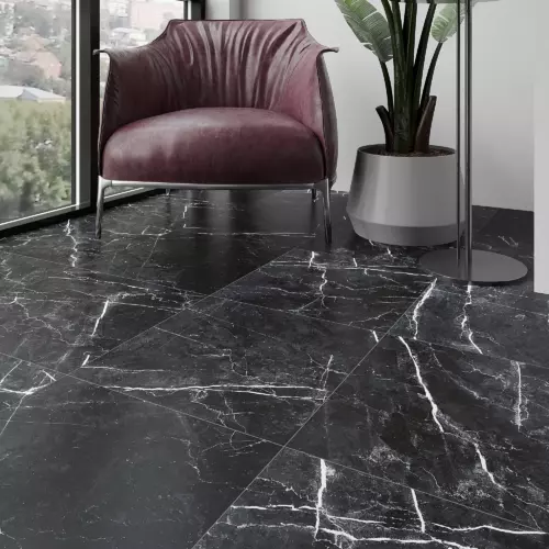 Глазурованный керамогранит Artens Dina 42x42x0.8 см 1.587 м² сатинированный цвет черный