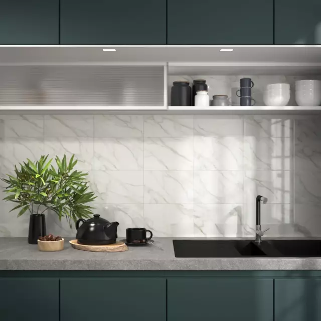 Плитка настенная Kerama Marazzi Рива 20x30 см 1.5 м² глянцевая цвет белый — изображение 4