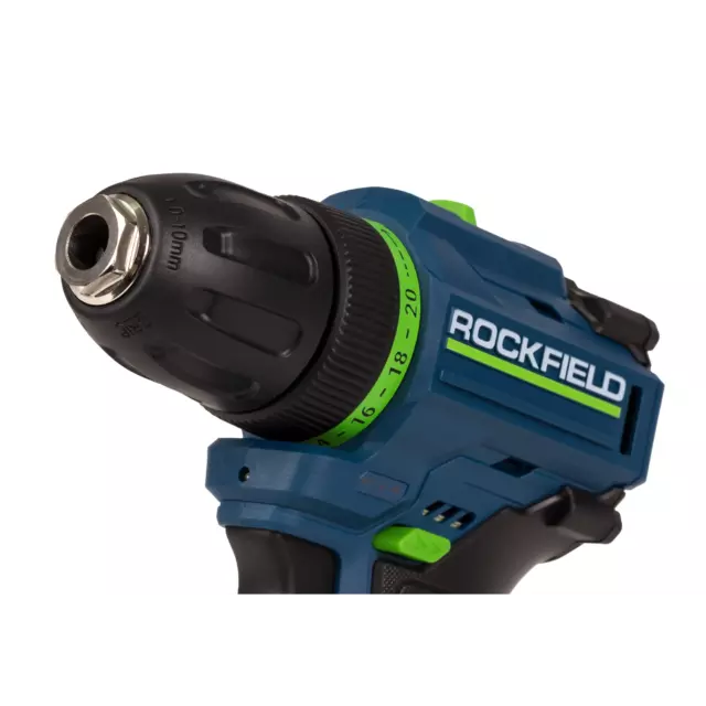 Дрель-шуруповерт аккумуляторная бесщеточная Rockfield RF1002BK, 12 В Li-ion 2x2 Ач — изображение 8
