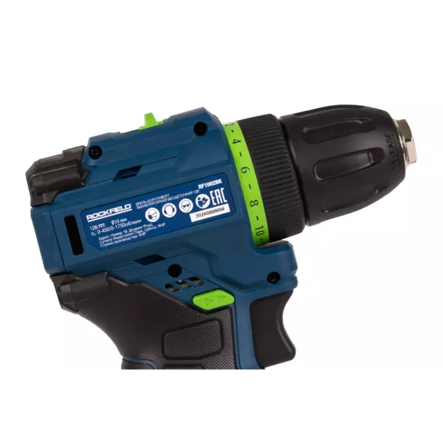 Дрель-шуруповерт аккумуляторная бесщеточная Rockfield RF1002BK, 12 В Li-ion 2x2 Ач — изображение 11