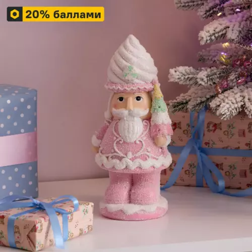 Декоративная фигура Щелкунчик 29.8x13.8 см розовый