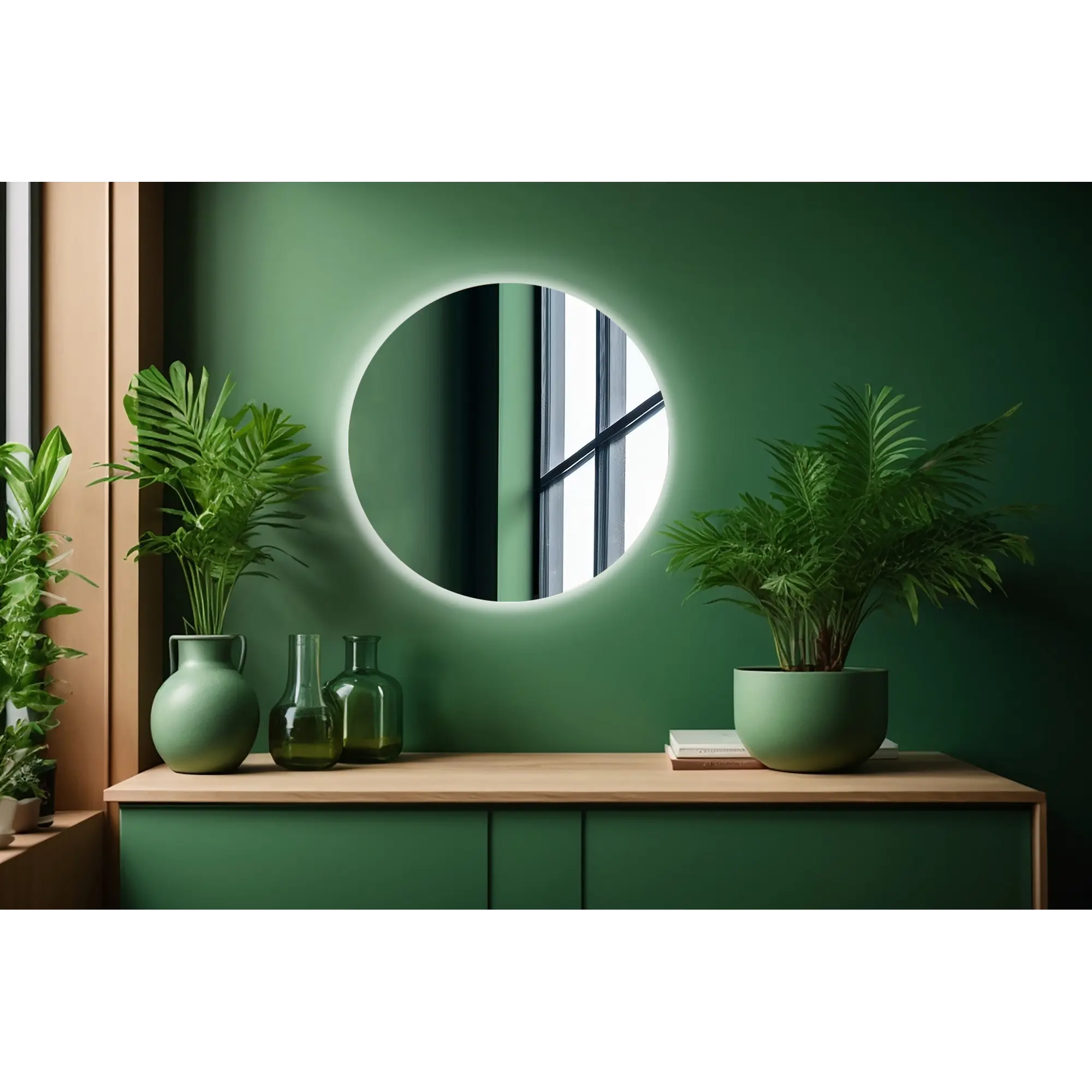 Зеркало для ванной Флоренция Лайт DSF60LT 60 см круглое с подсветкой — изображение 5