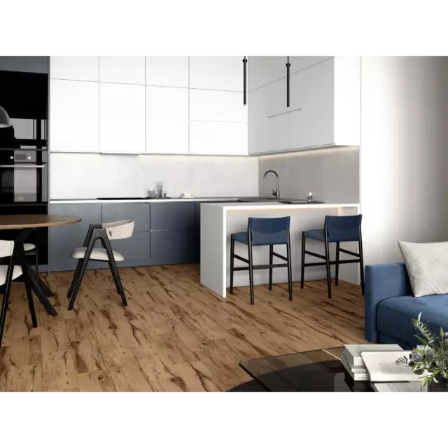 Глазурованный керамогранит Kreaforta Oakland 18.5x59.8 см 1.216 м² матовый цвет коричневый — изображение 4