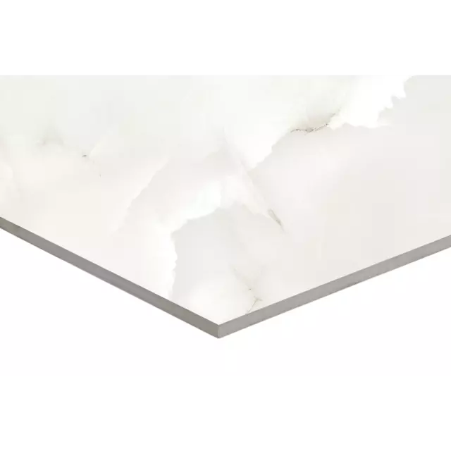 Глазурованный керамогранит Arcadia Ceramica Onyx White Cloud 60x120 см 1.44 м² глянцевый цвет светло-серый — изображение 4