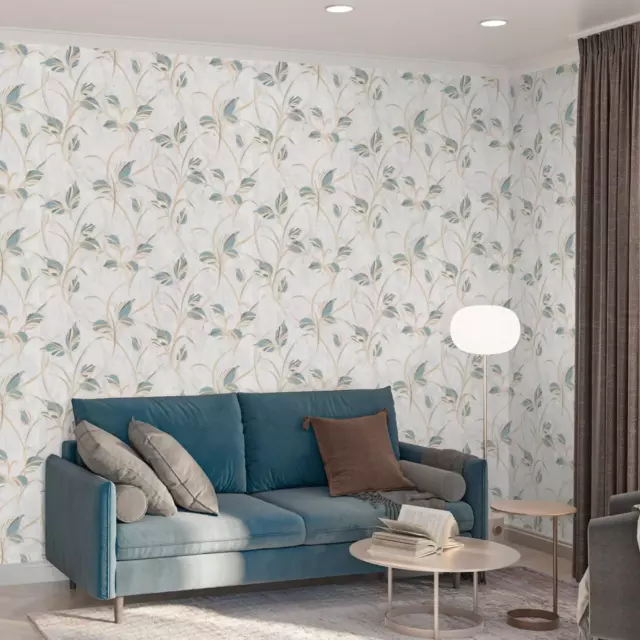 Обои флизелиновые Palitra Home Pro-Fleur зеленые 1.06 м HC31221-17A — изображение 4