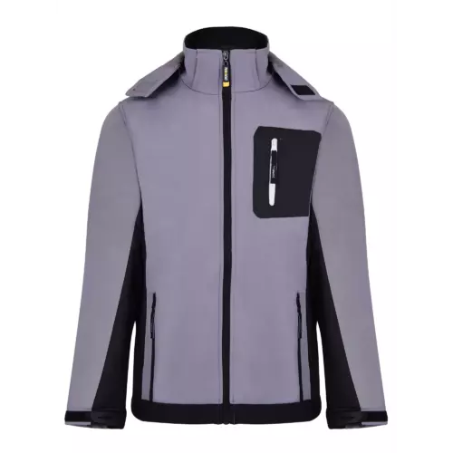 Куртка рабочая с капюшоном утепленная Dowell Softshell D81480 цвет серый размер L рост 176
