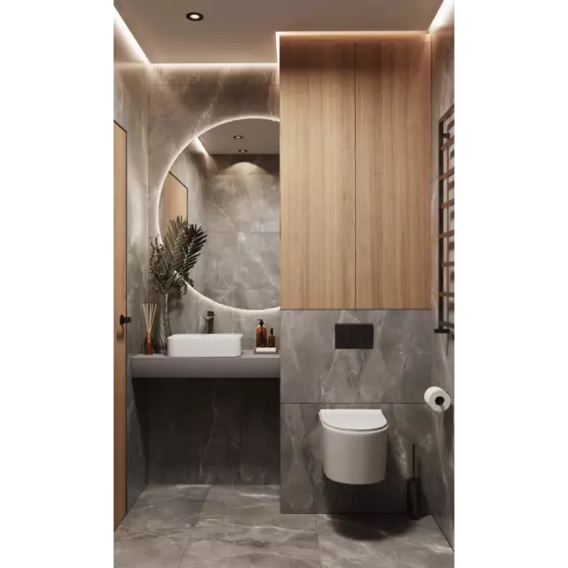 Глазурованный керамогранит Arcadia Ceramica Pulpis Nero Carving 60x120 см 1.44 м² матовый цвет серый — изображение 6