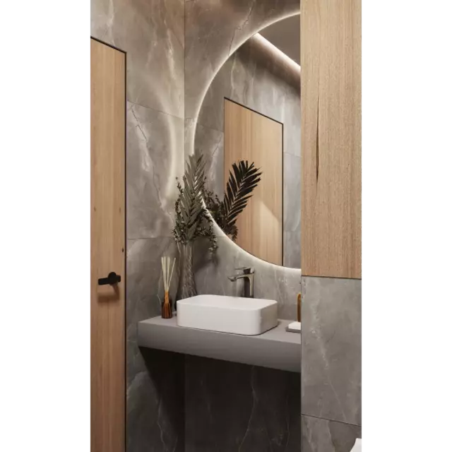 Глазурованный керамогранит Arcadia Ceramica Pulpis Nero Carving 60x120 см 1.44 м² матовый цвет серый — изображение 7