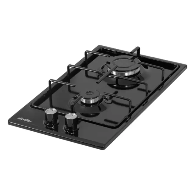 Газовая варочная панель Simfer H30V20420 30 см 2 конфорки цвет черный — изображение 12