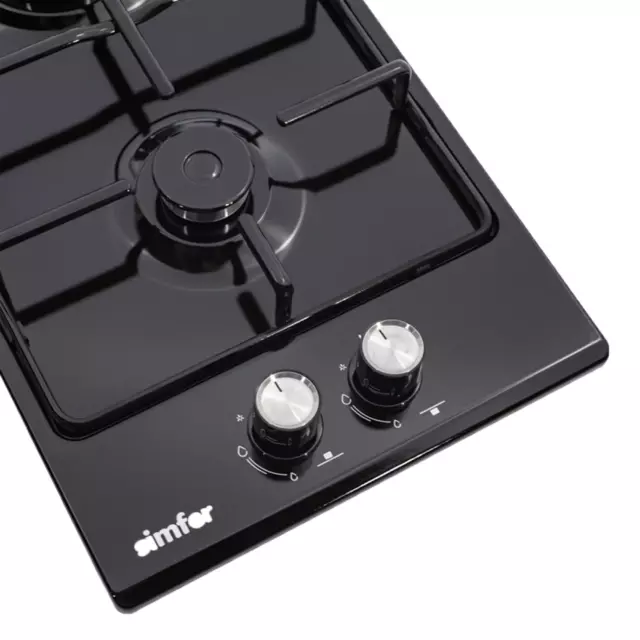 Газовая варочная панель Simfer H30V20420 30 см 2 конфорки цвет черный — изображение 14