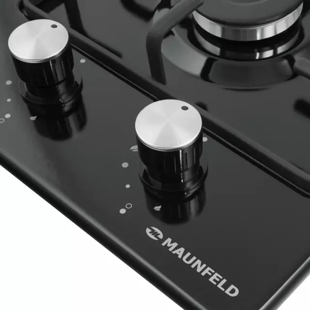 Газовая варочная панель Maunfeld EGHE.32.3EB-G 29 см 2 конфорки цвет черный — изображение 3