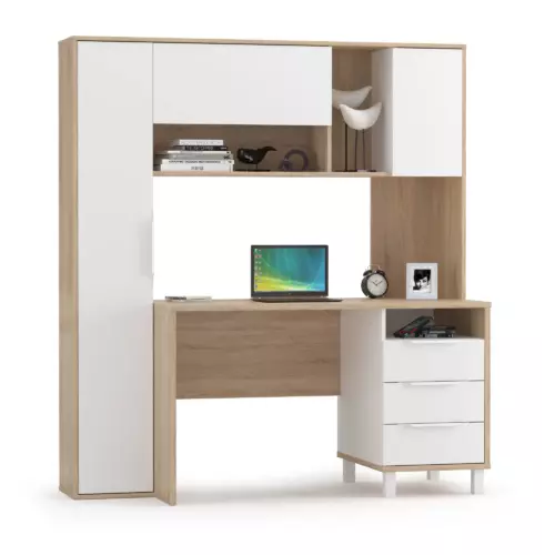 Компьютерный стол Моби 162x180x60 см ЛДСП цвет светло-бежевый 1022696