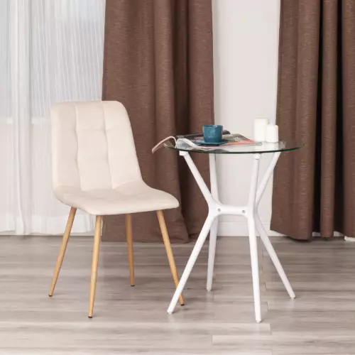 Стул Tetchair Chilly 87.5x55x46 см вельвет цвет светло-бежевый/натуральный