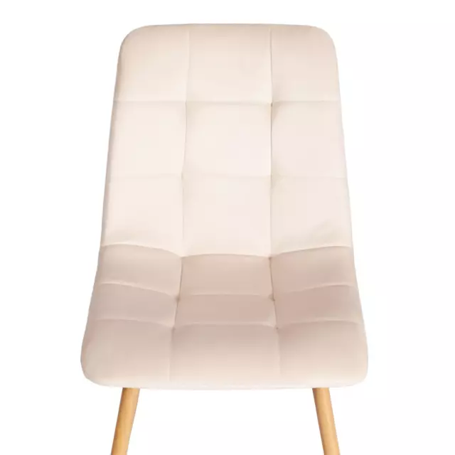 Стул Tetchair Chilly 87.5x55x46 см вельвет цвет светло-бежевый/натуральный — изображение 4