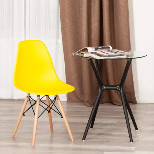 Стул Tetchair Cindy Eames mod. 1801 82.5x46x51 см пластик цвет желтый