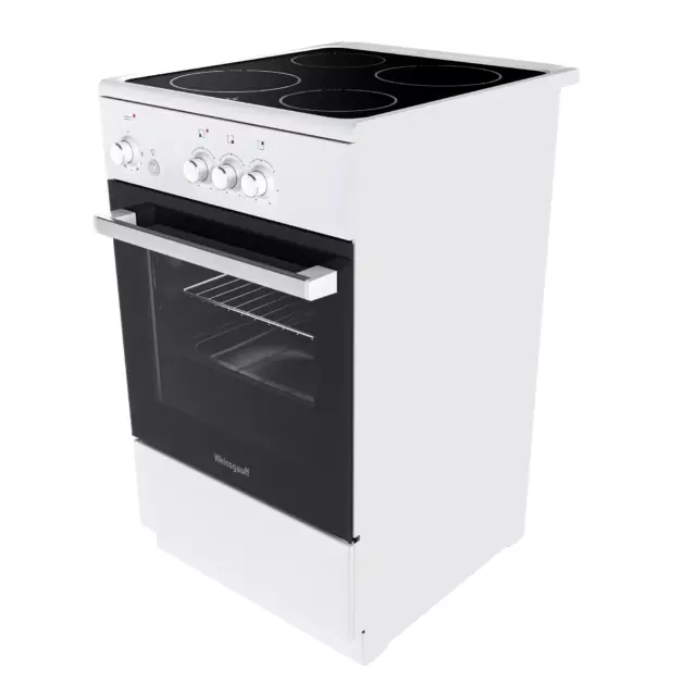 Стеклокерамическая плита с духовкой Weissgauff WES E2V02 WS 69x97.7x55.5 см цвет белый — изображение 2