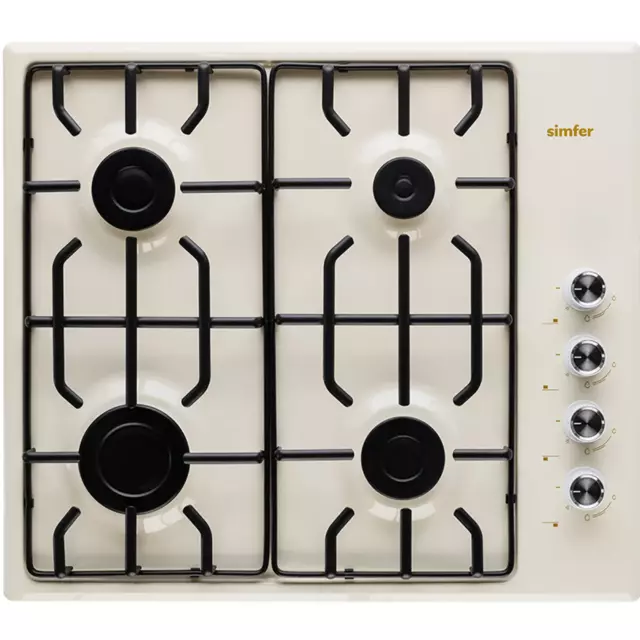 Газовая варочная панель Simfer H60Q40R471 60 см 4 конфорки цвет бежевый — изображение 2