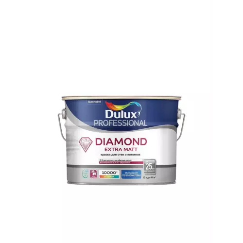 Краска DULUX Diamond Extra Matt 0С-00011266 цвет белый 10 л