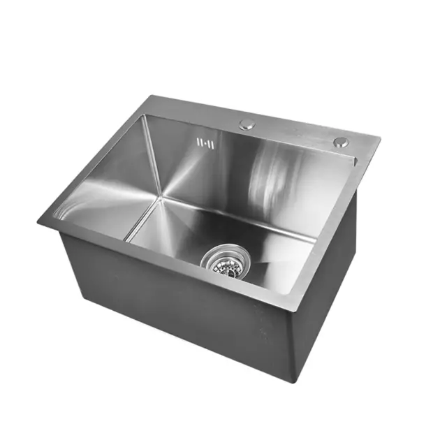 Врезная мойка Wisent Ws35848/W302644/W405A/Ger010 48x58x20 см нержавеющая сталь цвет серебристый — изображение 2