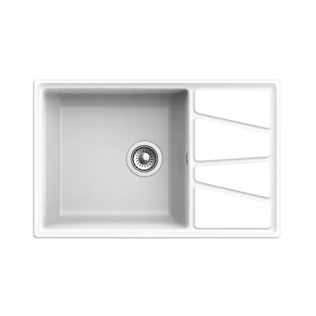 Мойка под столешницу Эко-м М-780 Эком 50x78x20 см искусственный камень цвет белый — изображение 3