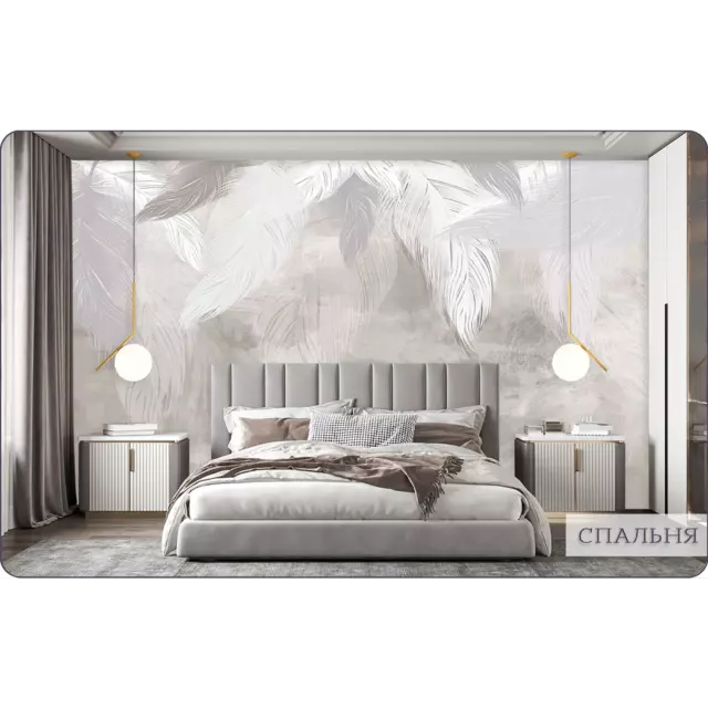 Фотообои флизелиновые Bartonwall 400x270 см Перья M083 — изображение 9