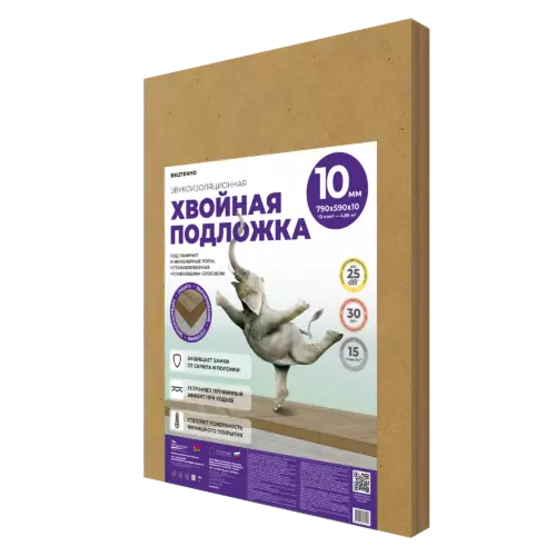 Подложка под напольное покрытие хвойная 10x790x590 мм 4.661 м2