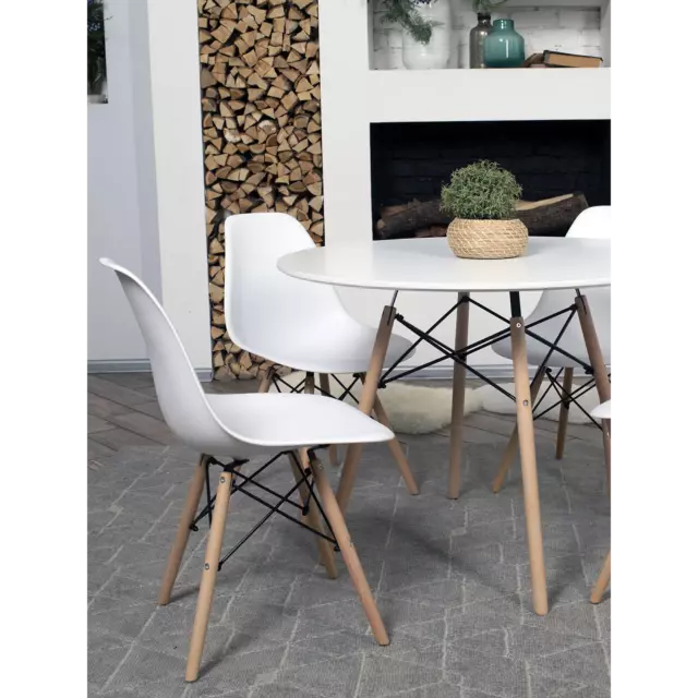 Комплект кухонных стульев 4 шт Стул груп Dsw style 81x53x46 см пластик цвет белый — изображение 4
