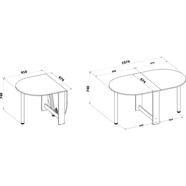 Кухонный стол овальный Сокол-Т СП-17 91.60-157.40x91.60x74 см ЛДСП цвет белый — изображение 5