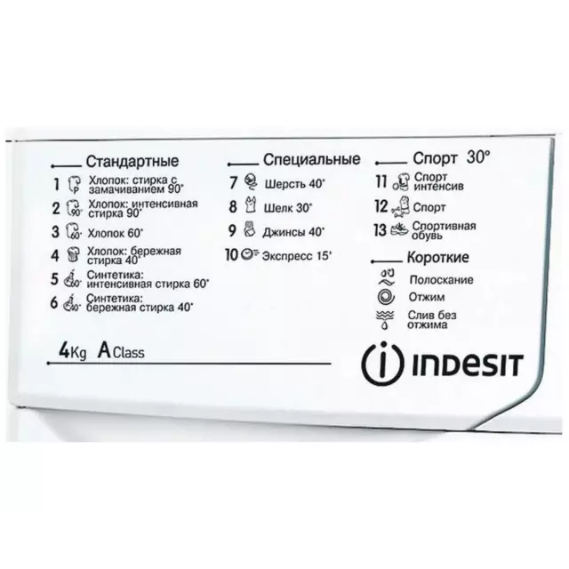 Стиральная машина Indesit Iwub 4085 59.5x85x32.3 см 4 кг цвет белый — изображение 3