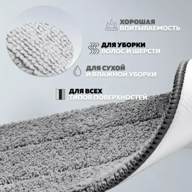Набор швабра и ведро Ridberg Hand-Free Scrape Mop цвет белый — изображение 5