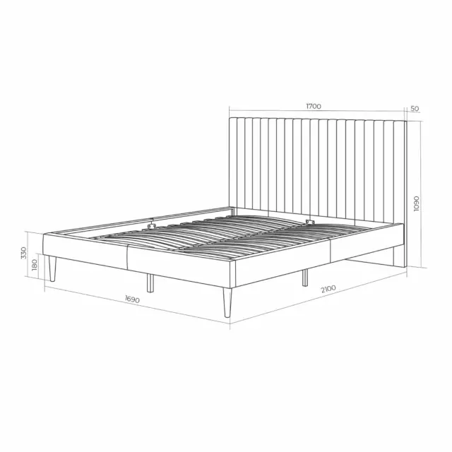 Кровать Monofix Амма 160x200 см цвет бежевый — изображение 9