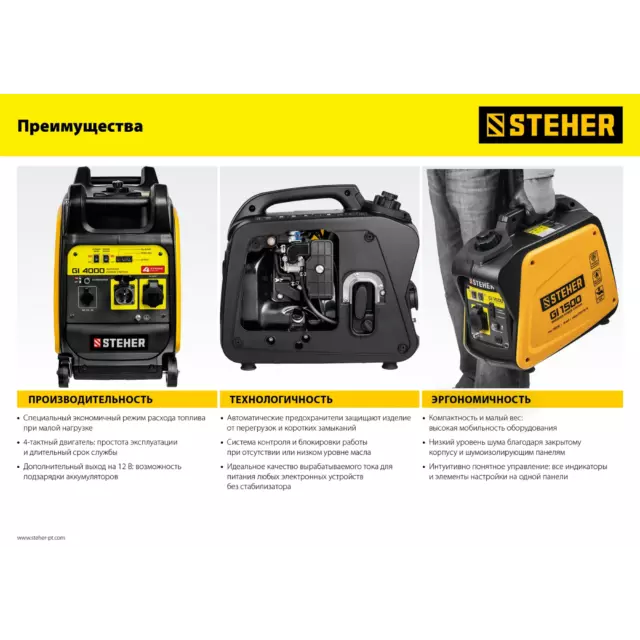 Генератор бензиновый Steher GI-4000 3.5 кВт — изображение 3