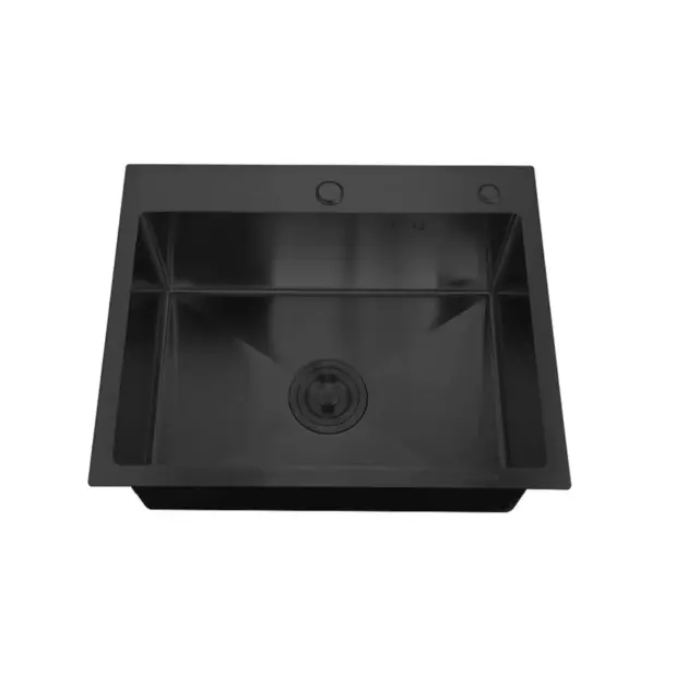 Интегрированная мойка Ростовская Мануфактура Сантехники MR-5050BL 50x50x20 см нержавеющая сталь цвет графит — изображение 2