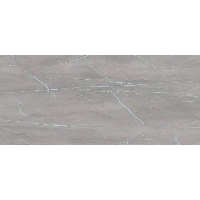 Декоративная кухонная панель ЮгPlastМаркет Каспий 300x60x1.5 см ПВХ цвет серый/голубой
