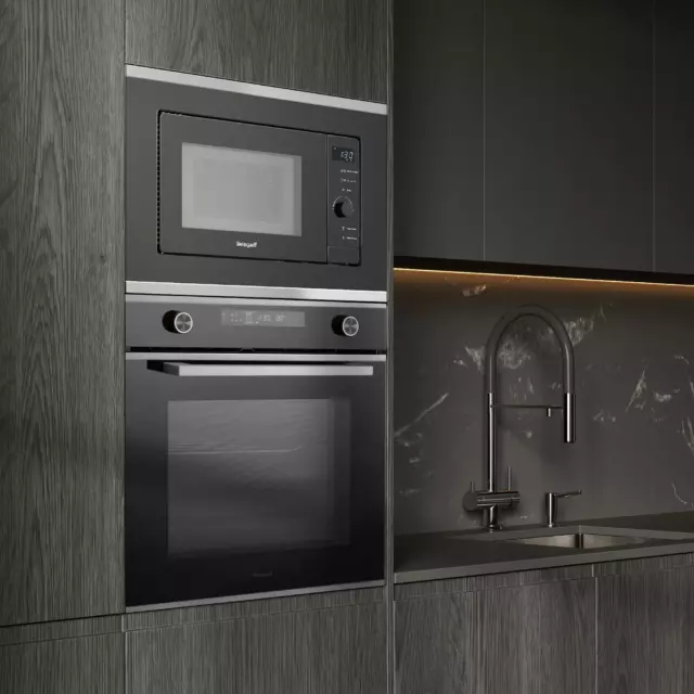 Встраиваемая микроволновая печь Weissgauff HMT-720 BX Grill 20 л 59.5x37.6x31.3 см цвет черный — изображение 9