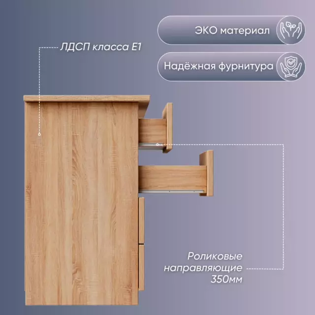 Компьютерный стол Мебель-м 110x75x45 см ЛДСП цвет дуб сонома — изображение 8