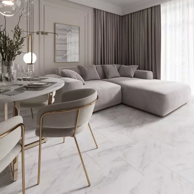 SPC плитка AlixFloor Stone Line Мрамор натуральный 43 класс толщина 5 мм 1.861 м², цена за упаковку — изображение 4