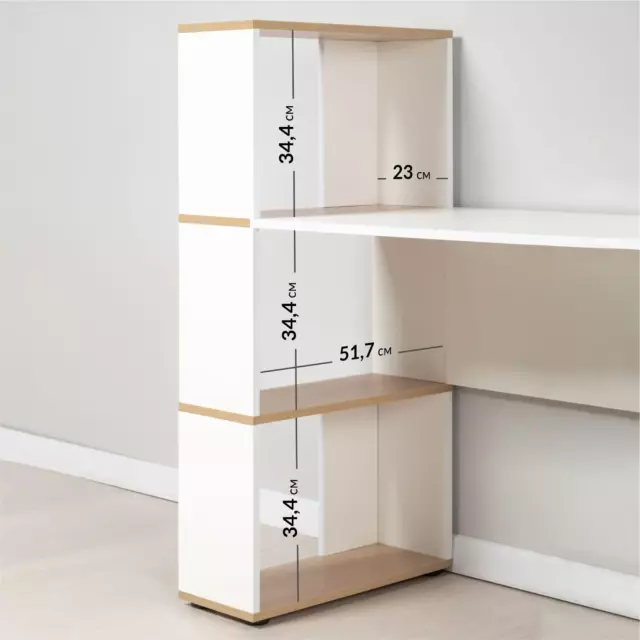 Компьютерный стол Моби Драйв 12.105 95.5x111.1x55 см ЛДСП цвет белый шагрень — изображение 4