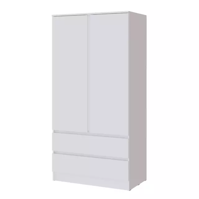 Шкаф распашной Micon Мэнкс 90x200x51 см ЛДСП цвет белый