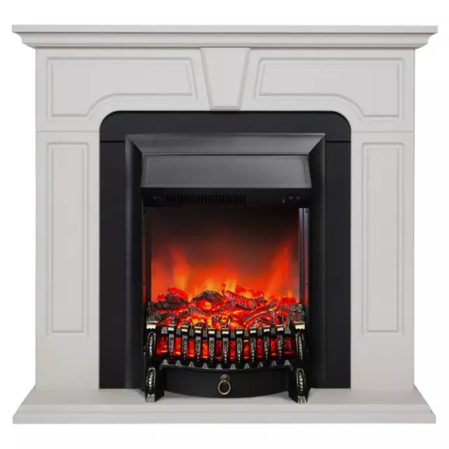 Каминокомплект RealFlame Theodor STD BG-F614 с очагом Fobos Lux BL 750Вт белый песок