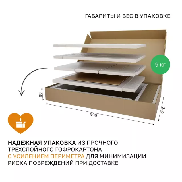 Туалетный столик подвесной Leolana 75x14x30.1 см 1 ящик ЛДСП цвет белый — изображение 7