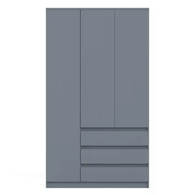 Шкаф распашной Свк Мори 120x210x50 см 3 двери ЛДСП цвет графит — изображение 4