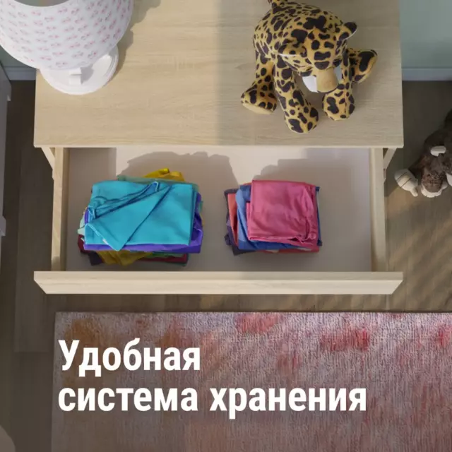 Комод Мебель-м Комод 3 ящика 3 ящика 70x35.3x67.9 см ЛДСП цвет дуб сонома — изображение 4