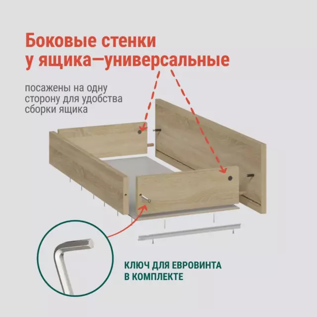 Комод Мебель-м Комод 3 ящика 3 ящика 70x35.3x67.9 см ЛДСП цвет дуб сонома — изображение 6