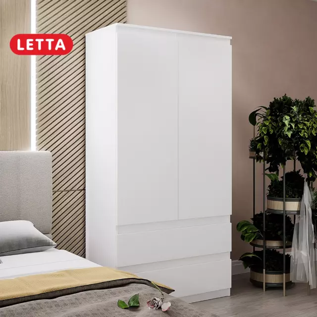 Шкаф распашной Letta Сити 80.20x180x45.40 см 2 двери 5 полок цвет белый