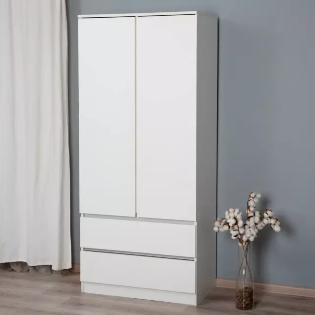 Шкаф распашной Letta Сити 80.20x180x45.40 см 2 двери 5 полок цвет белый — изображение 11