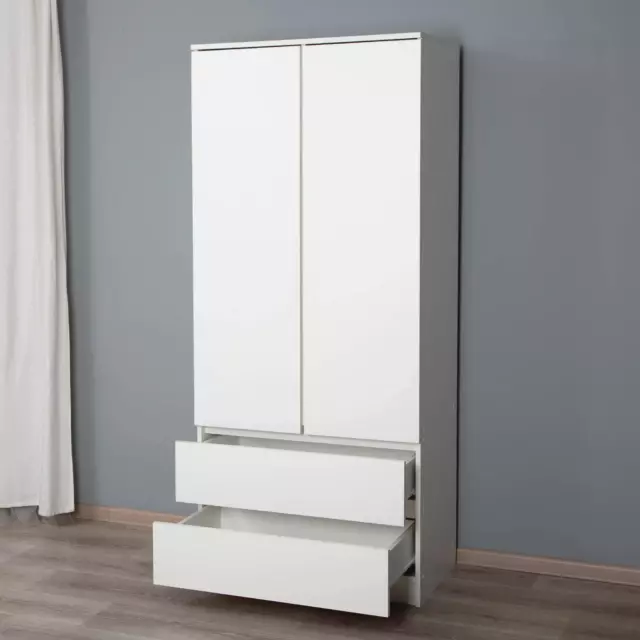 Шкаф распашной Letta Сити 80.20x180x45.40 см 2 двери 5 полок цвет белый — изображение 16